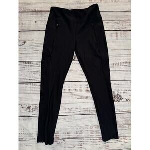 Athleta Black Straight Leg Stellar Tight High Rise Zippers Size M